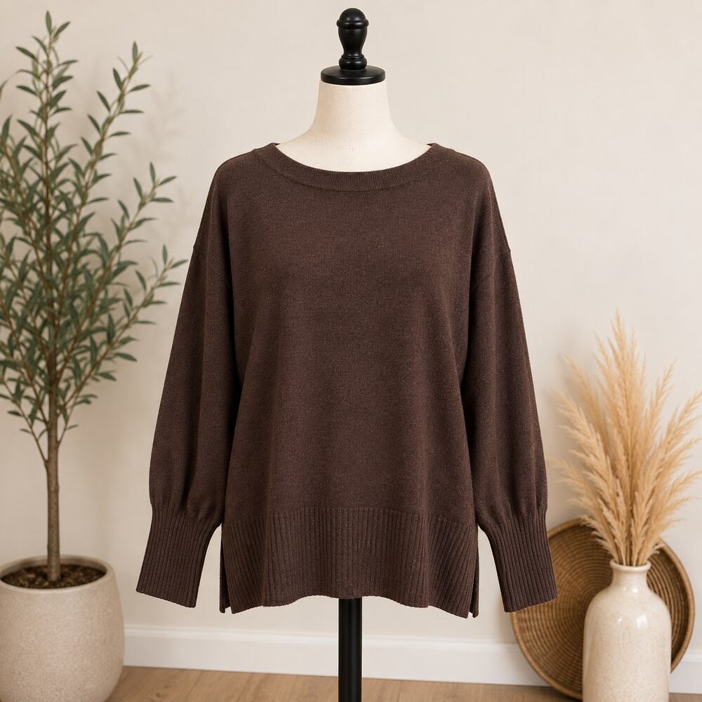 Terra & Sky Brown Sweater Size 1XL